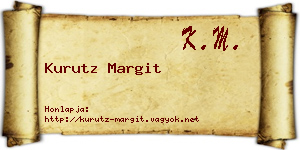 Kurutz Margit névjegykártya